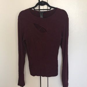 Maroon DKNY women’s long sleeve